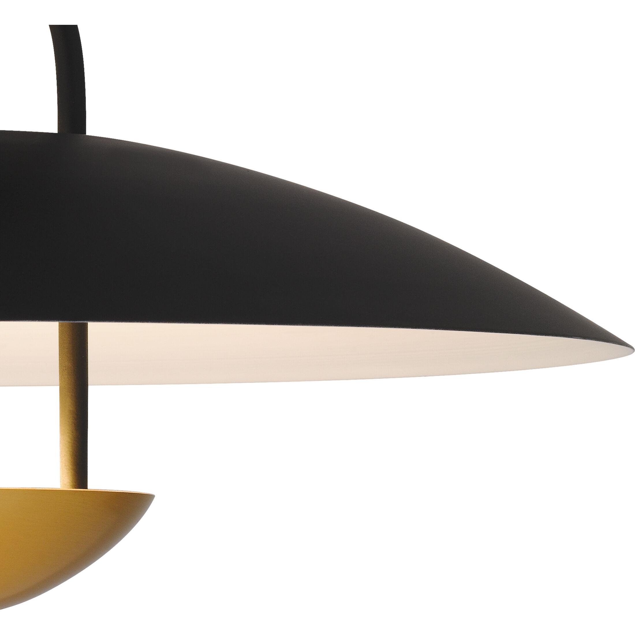 Bingham LED 18 inch Matte Black Semi-Flush Mount Ceiling Light, Large