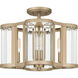 Renee 4 Light 15 inch Bronze Gold Semi-Flush Mount Ceiling Light