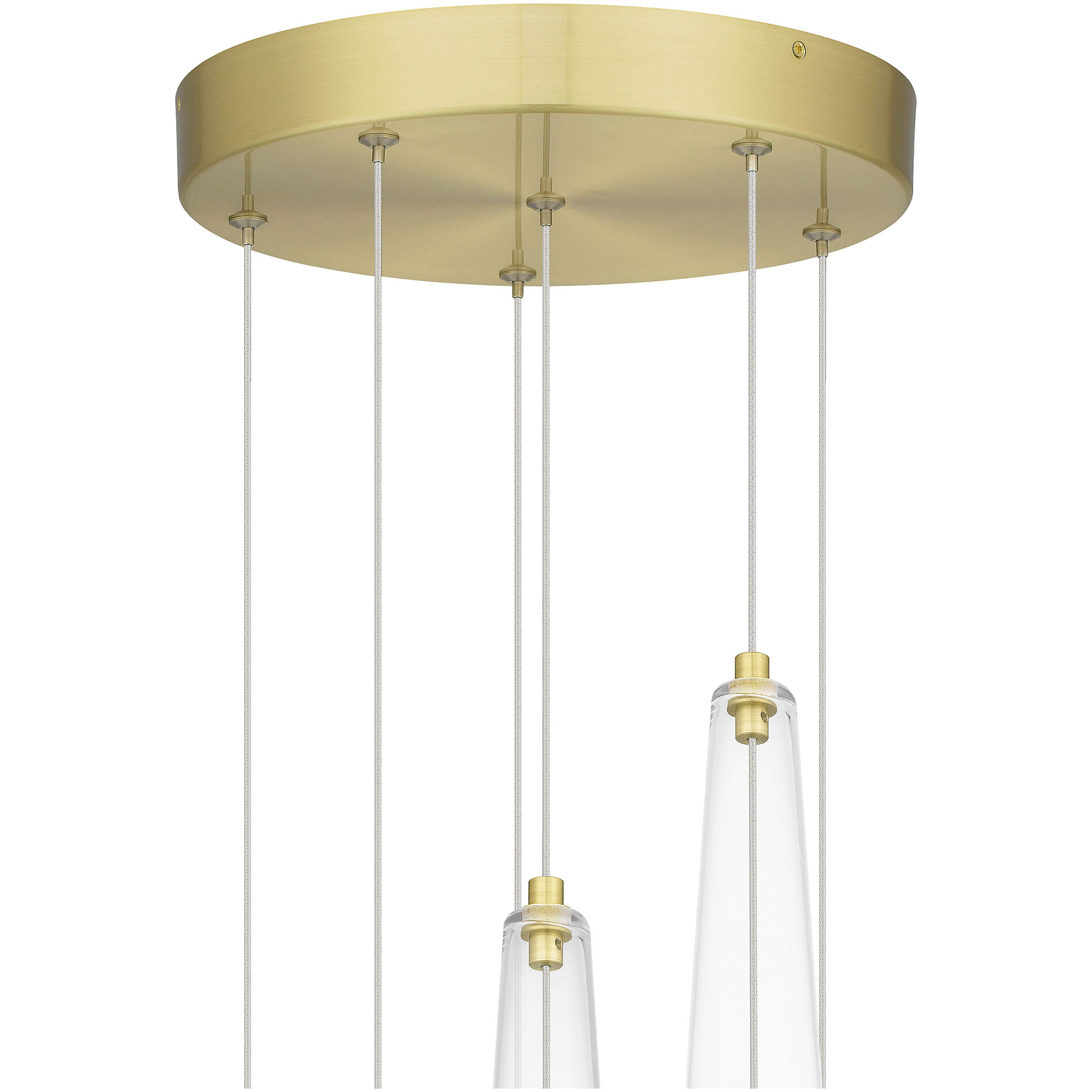 Zia 13 inch Satin Gold Pendant Ceiling Light