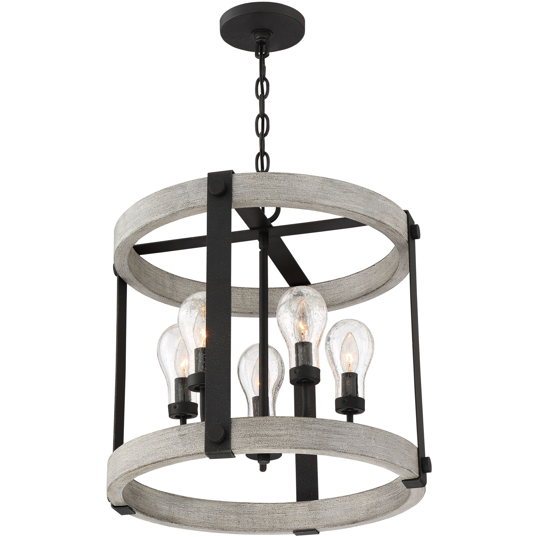 Carlisle 5 Light 21 inch Grey Ash Outdoor Pendant, Outdoor