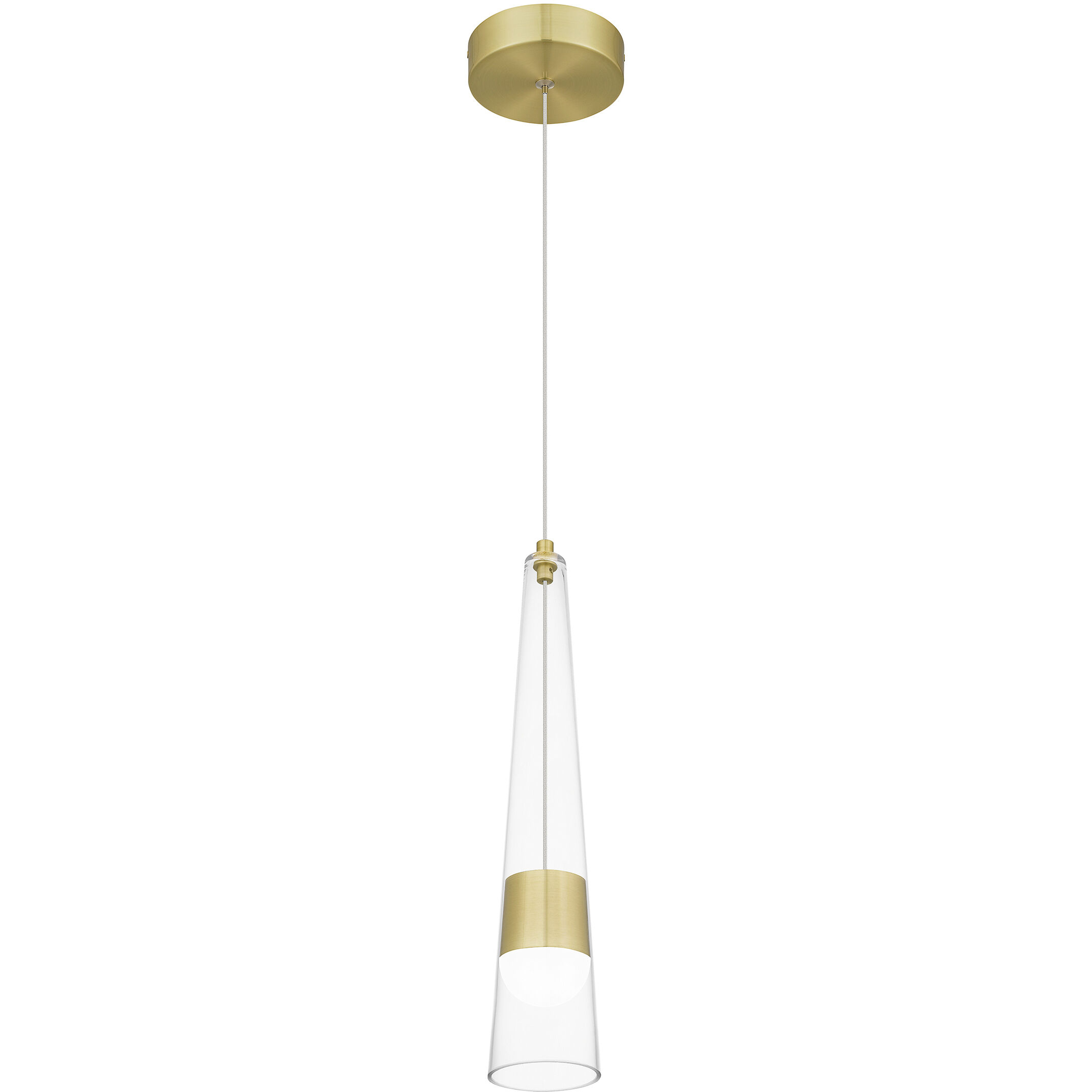 Zia 3.25 inch Satin Gold Mini Pendant Ceiling Light, Small