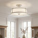 Sloane 3 Light 16 inch Brushed Nickel Semi-Flush Mount Ceiling Light