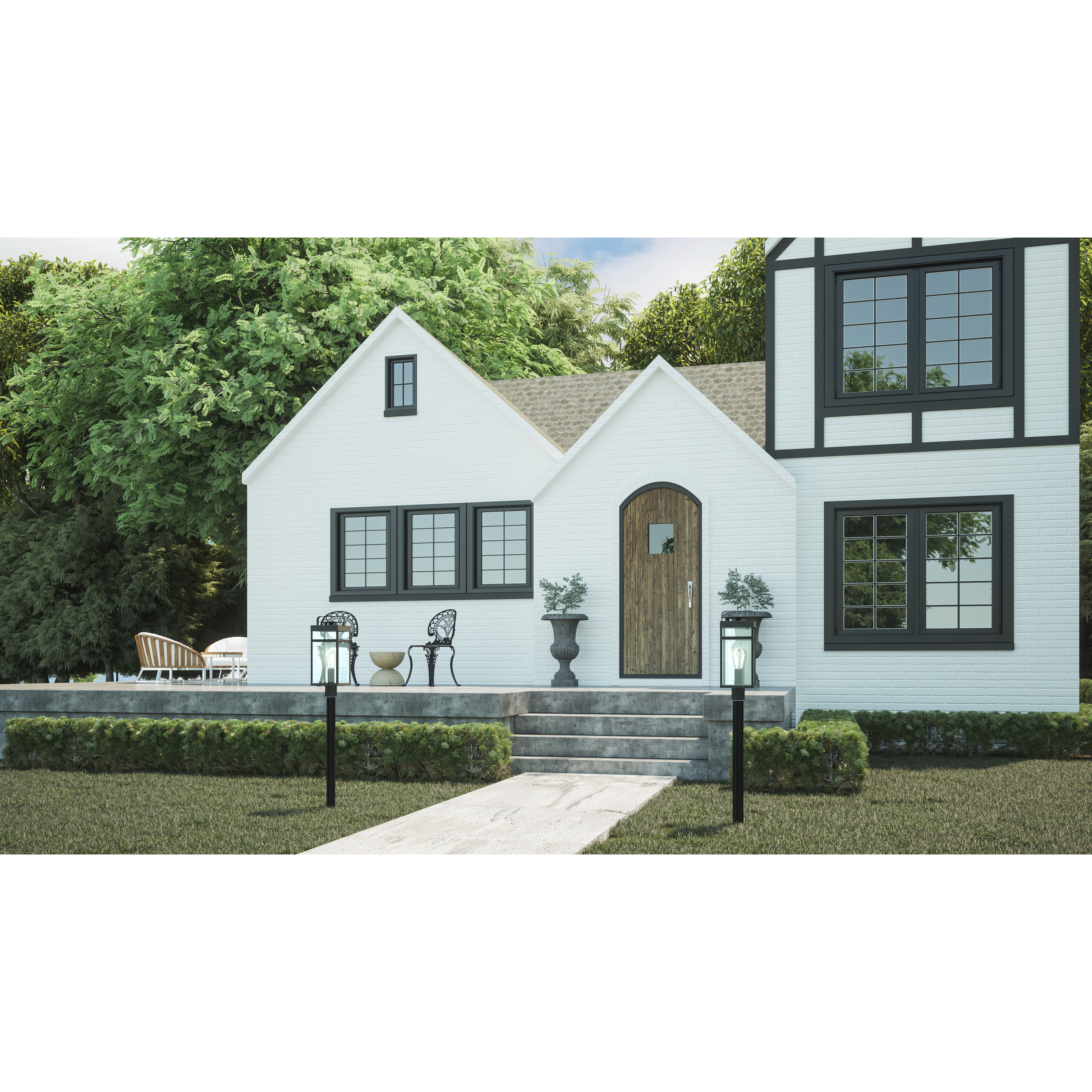 Keaton 1 Light 22 inch Mottled Black Outdoor Post Lantern, Large