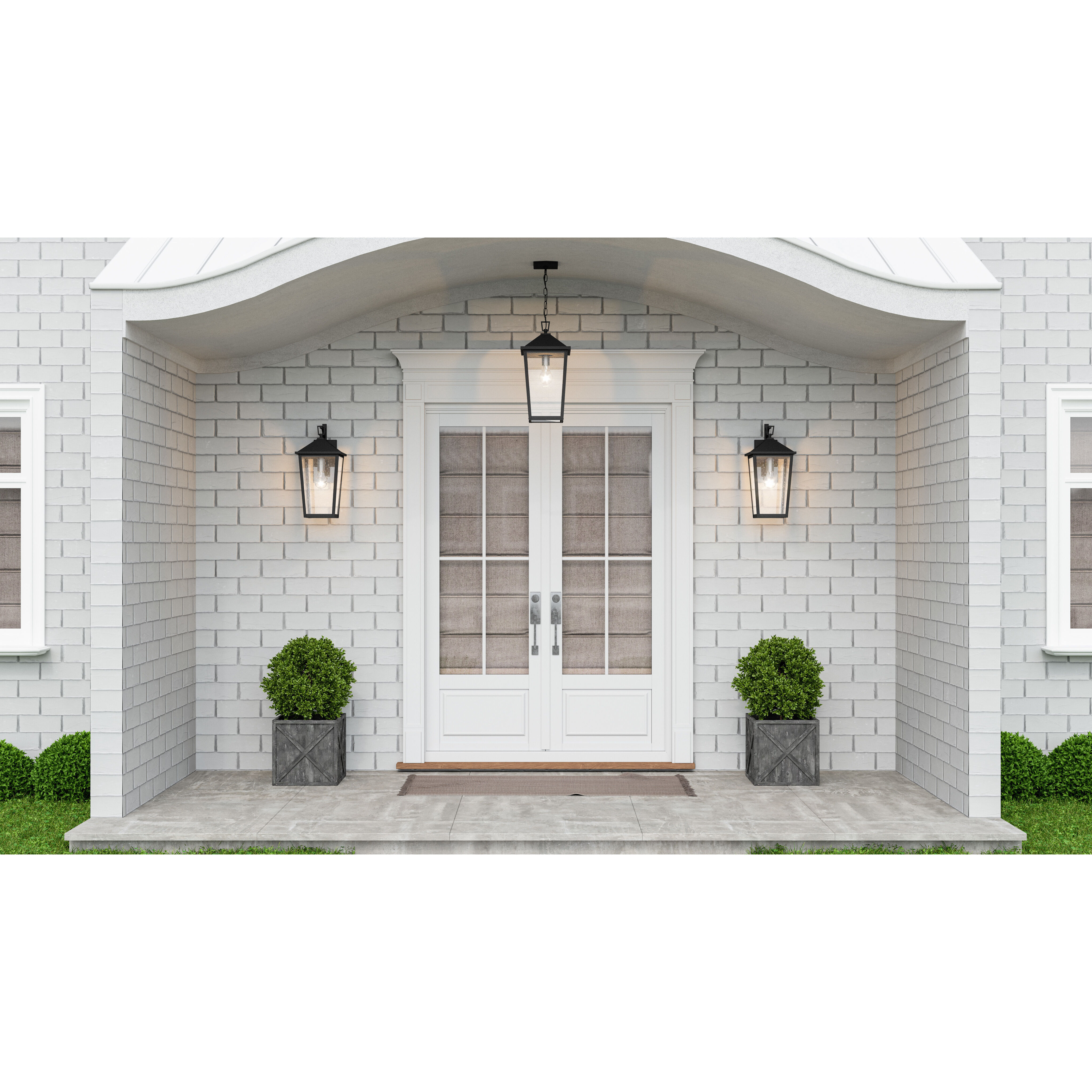 Stoneleigh 1 Light 20 inch Mottled Black Outdoor Wall Lantern