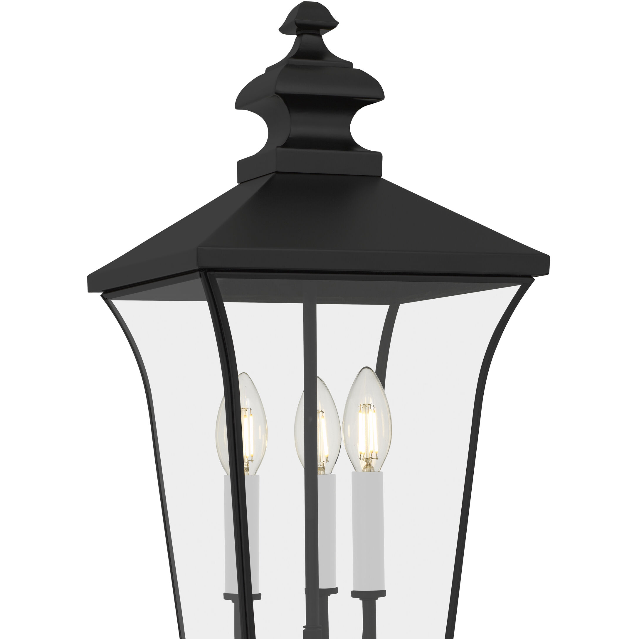 Farley 3 Light 22.75 inch Matte Black Outdoor Post Lantern