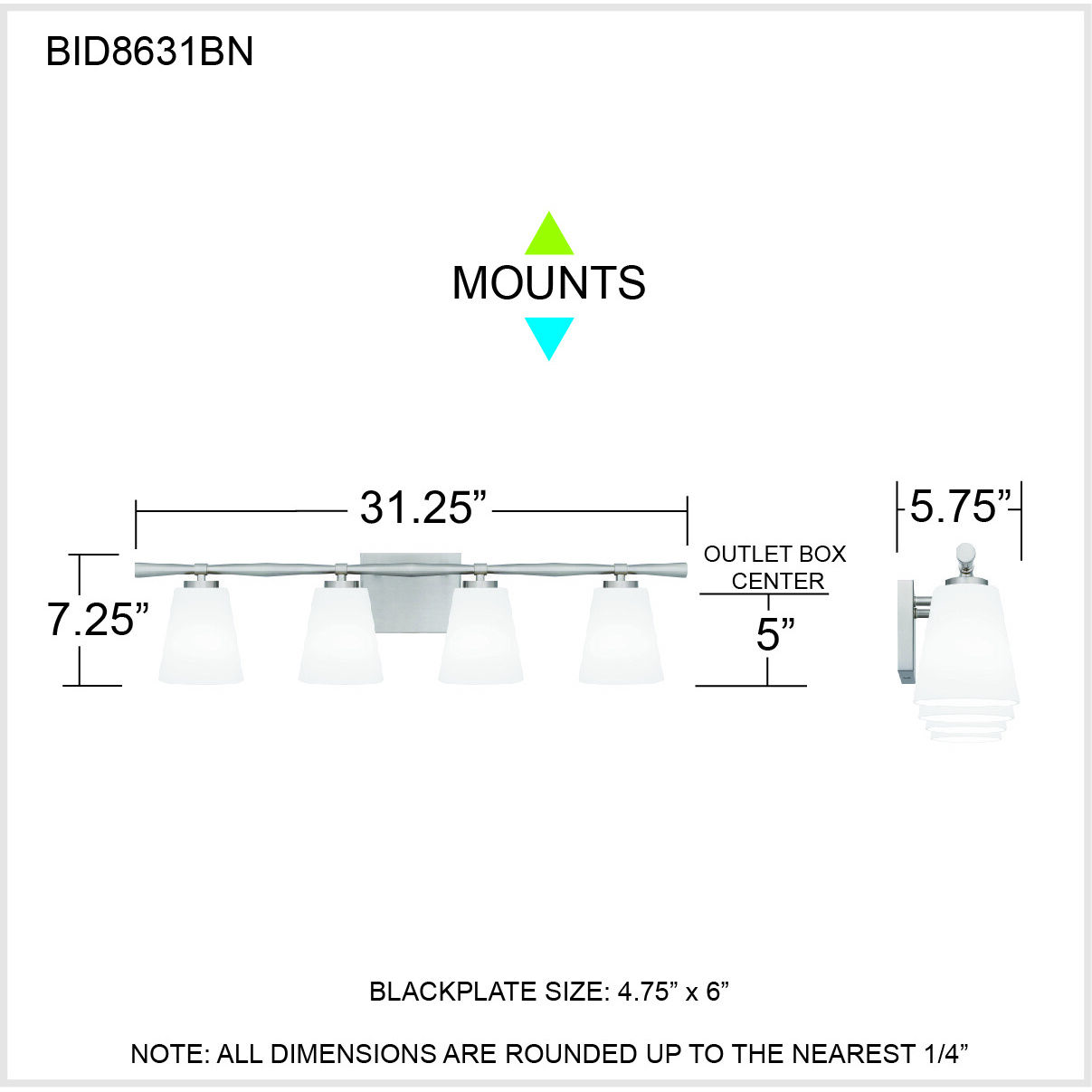 Brindley 4 Light 31 inch Brushed Nickel Bath Light Wall Light