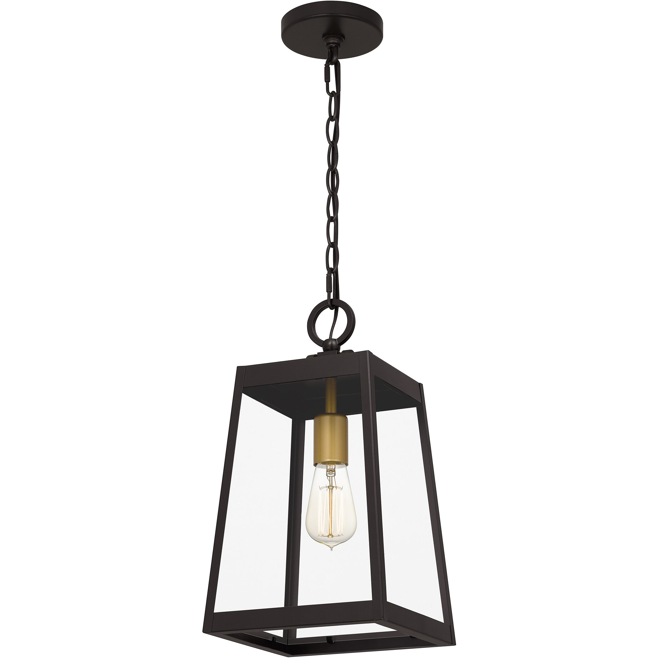 Amberly Grove 1 Light 9 inch Western Bronze Outdoor Hanging Lantern