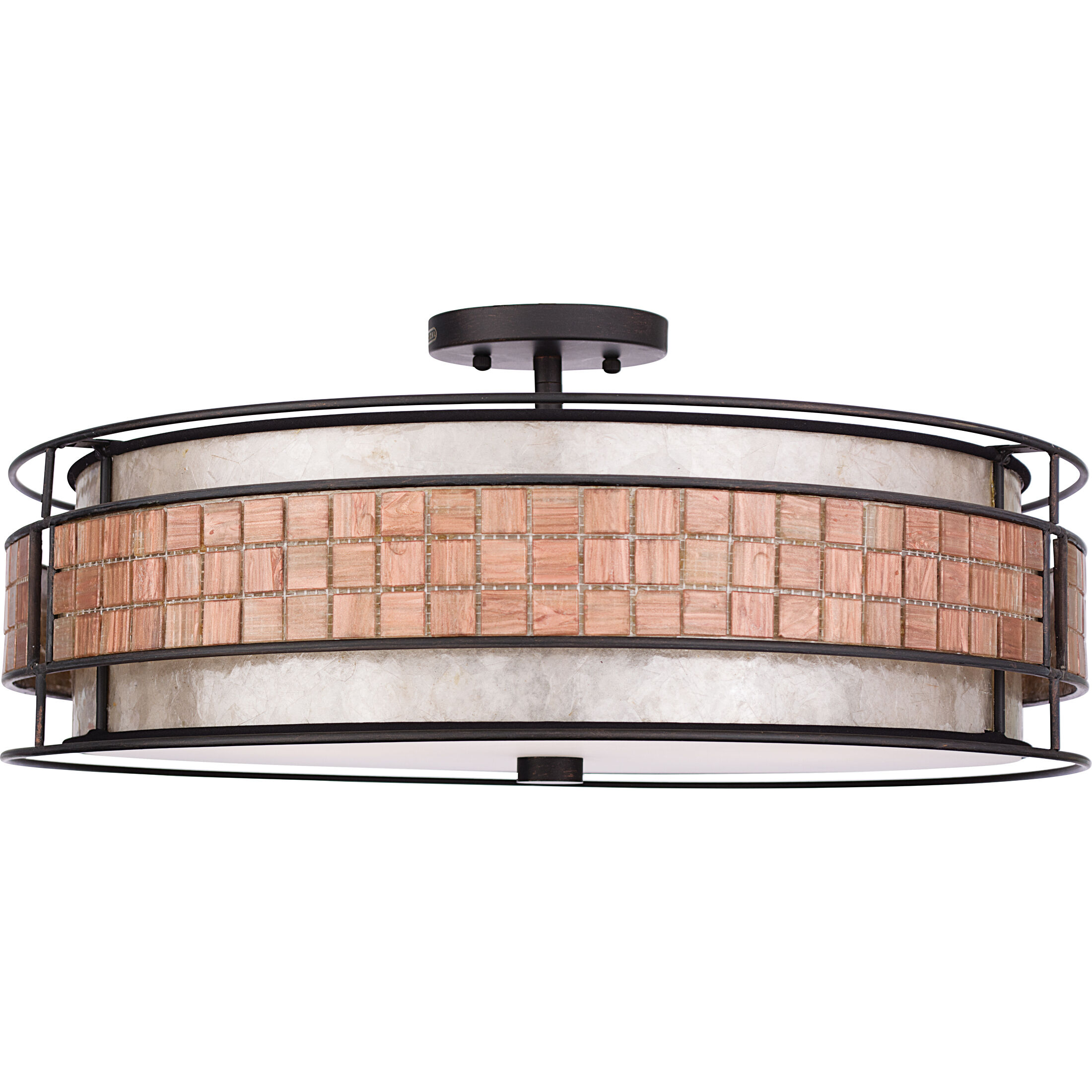 Laguna 4 Light 22 inch Renaissance Copper Pendant Ceiling Light, Naturals