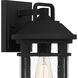 Quincy 1 Light 16 inch Earth Black Outdoor Wall Lantern, Large