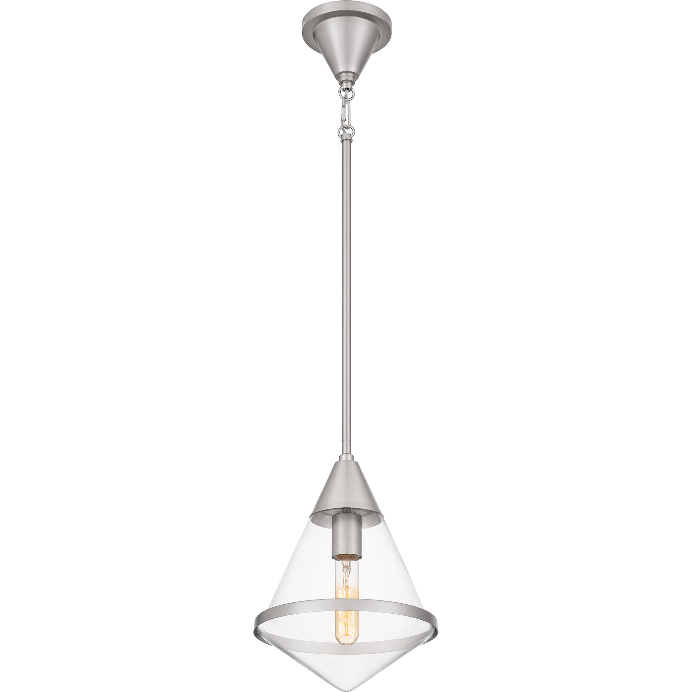 Hidalgo 1 Light 9.5 inch Brushed Nickel Mini Pendant Ceiling Light