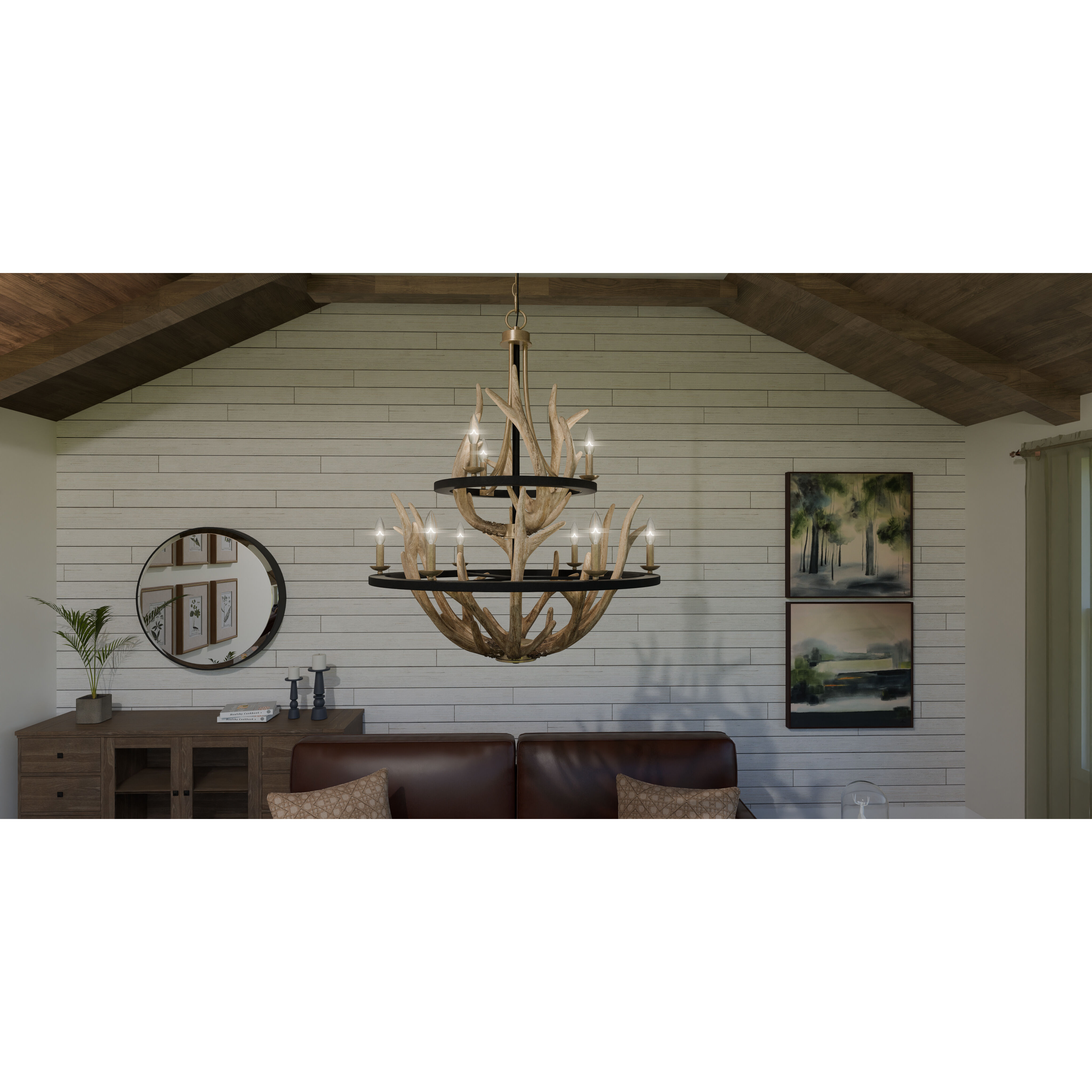 Quoizel JR5032EK Journey 9 Light 32 inch Earth Black Chandelier