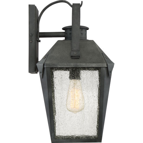 Carriage 1 Light 19 inch Mottled Black Outdoor Wall Lantern
