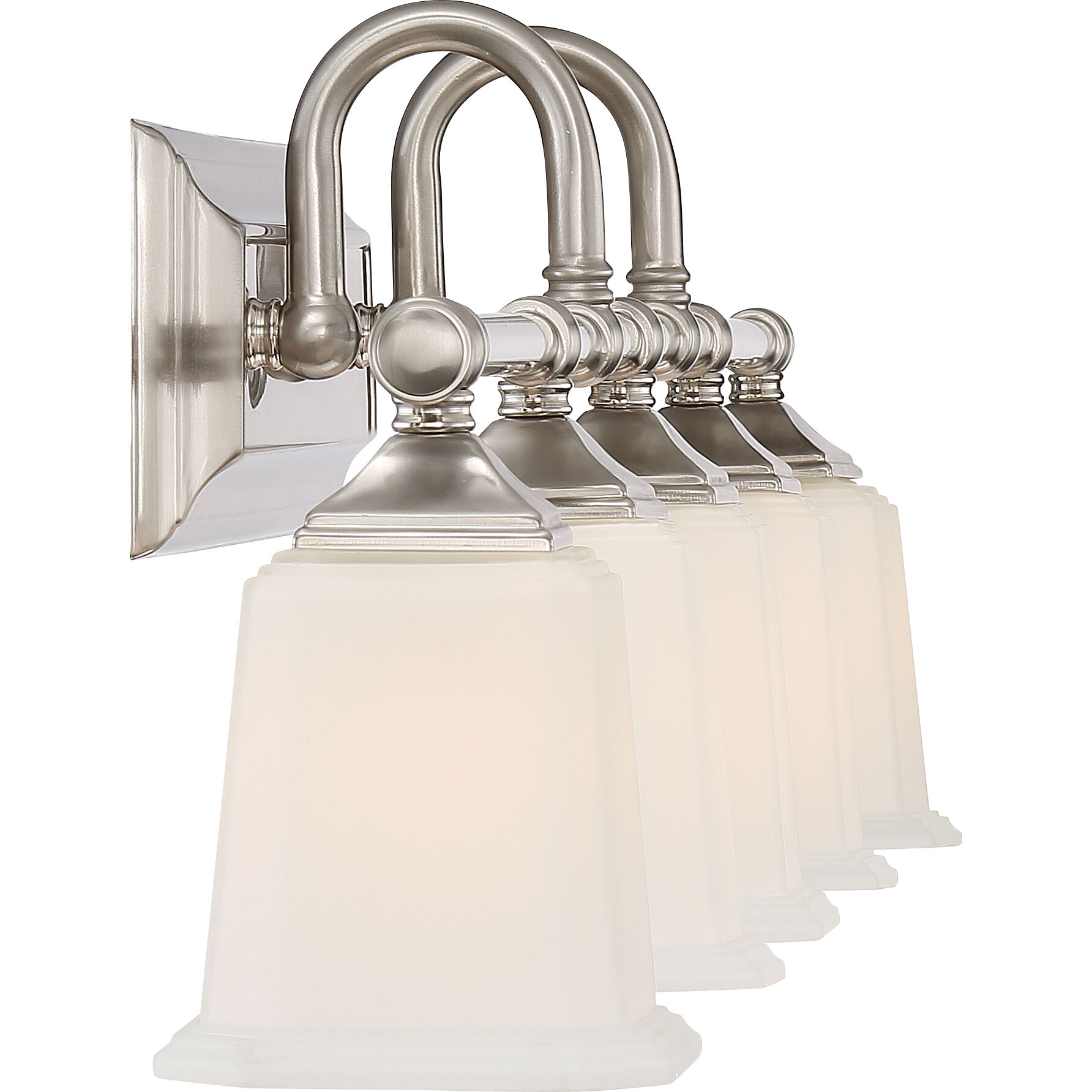 Nicholas 5 Light 42 inch Brushed Nickel Bath Light Wall Light