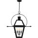 Rue De Royal 4 Light 27.5 inch Earth Black Outdoor Hanging Lantern, Extra Large