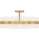 Sweeney 6 Light 30 inch Soft Gold Semi-Flush Mount Ceiling Light, Extra Large