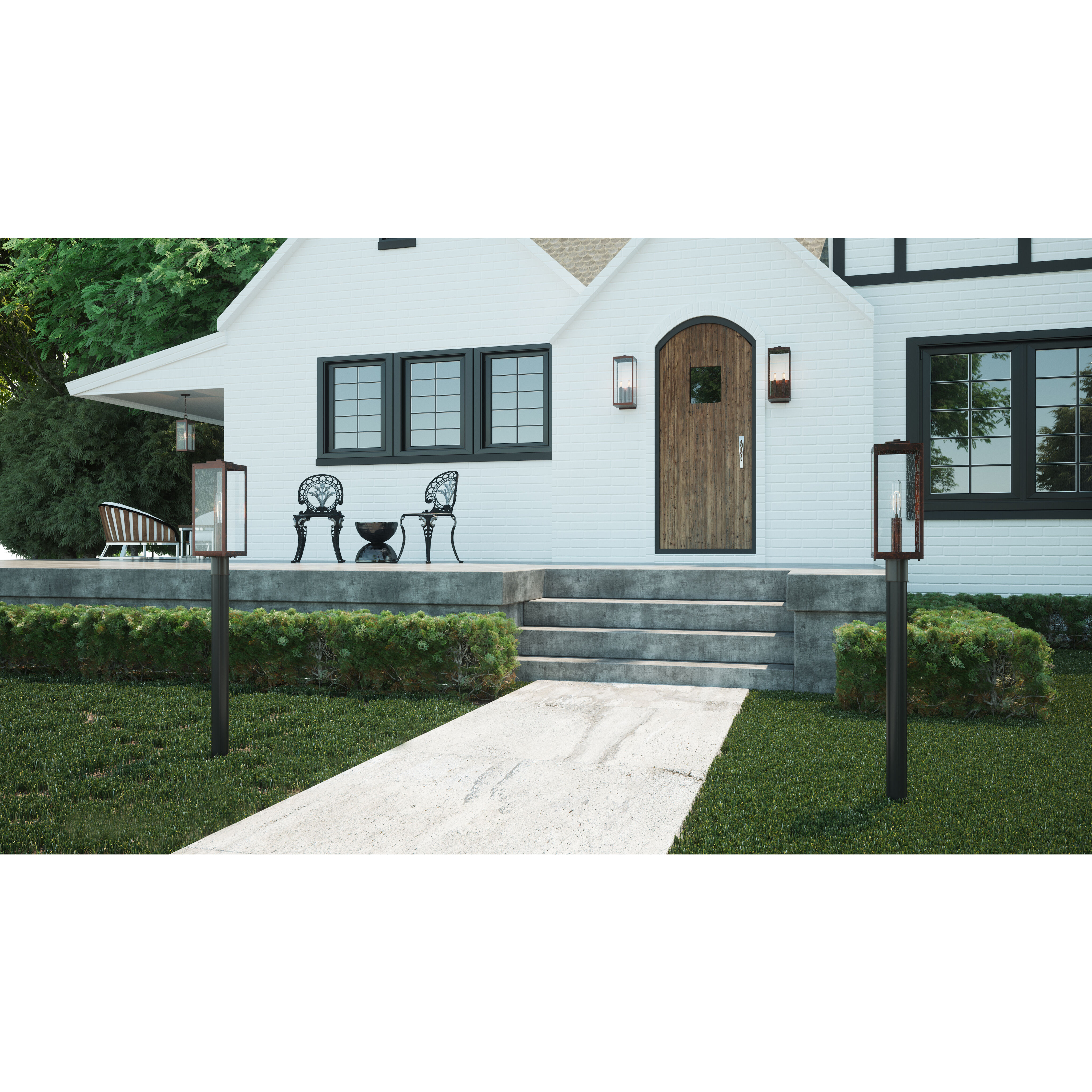 Westover 2 Light 23 inch Industrial Bronze Outdoor Wall Lantern