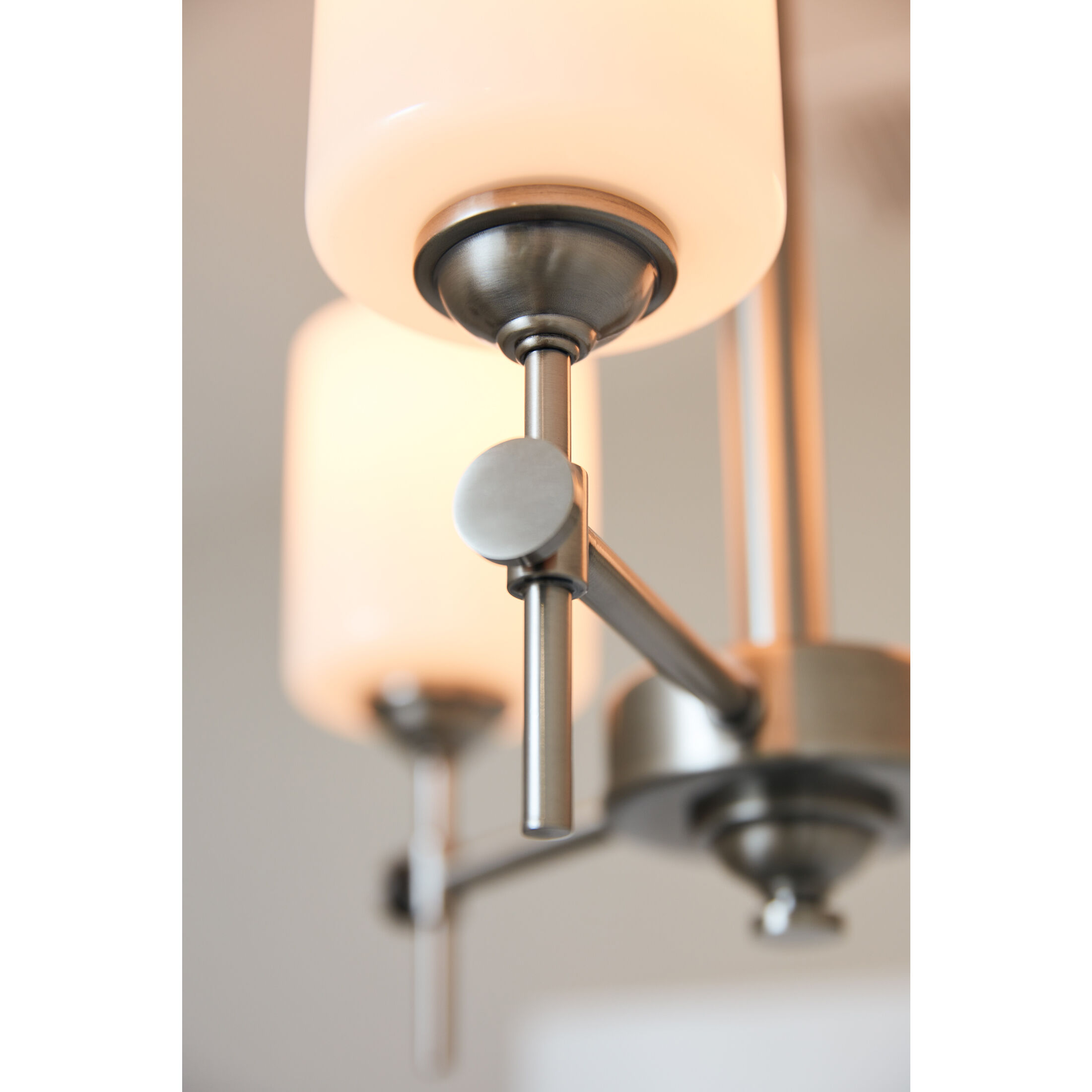 Aria 3 Light 17 inch Antique Polished Nickel Semi-Flush Mount Ceiling Light