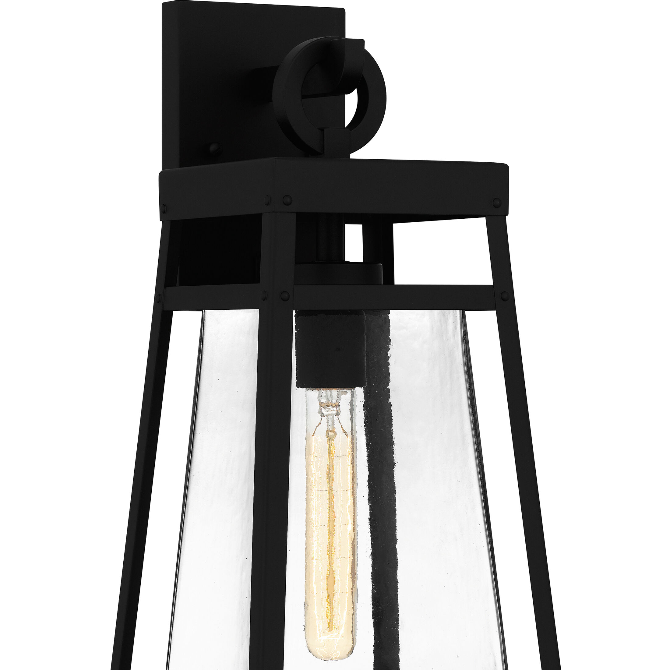 Godfrey 1 Light 17 inch Matte Black Outdoor Wall Lantern