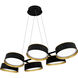 Byrnes LED 40 inch Matte Black Linear Chandelier Ceiling Light, Medium
