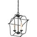 Gallery 3 Light 10 inch Royal Ebony Foyer Pendant Ceiling Light