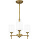 Aria 3 Light 17 inch Weathered Brass Pendant Ceiling Light