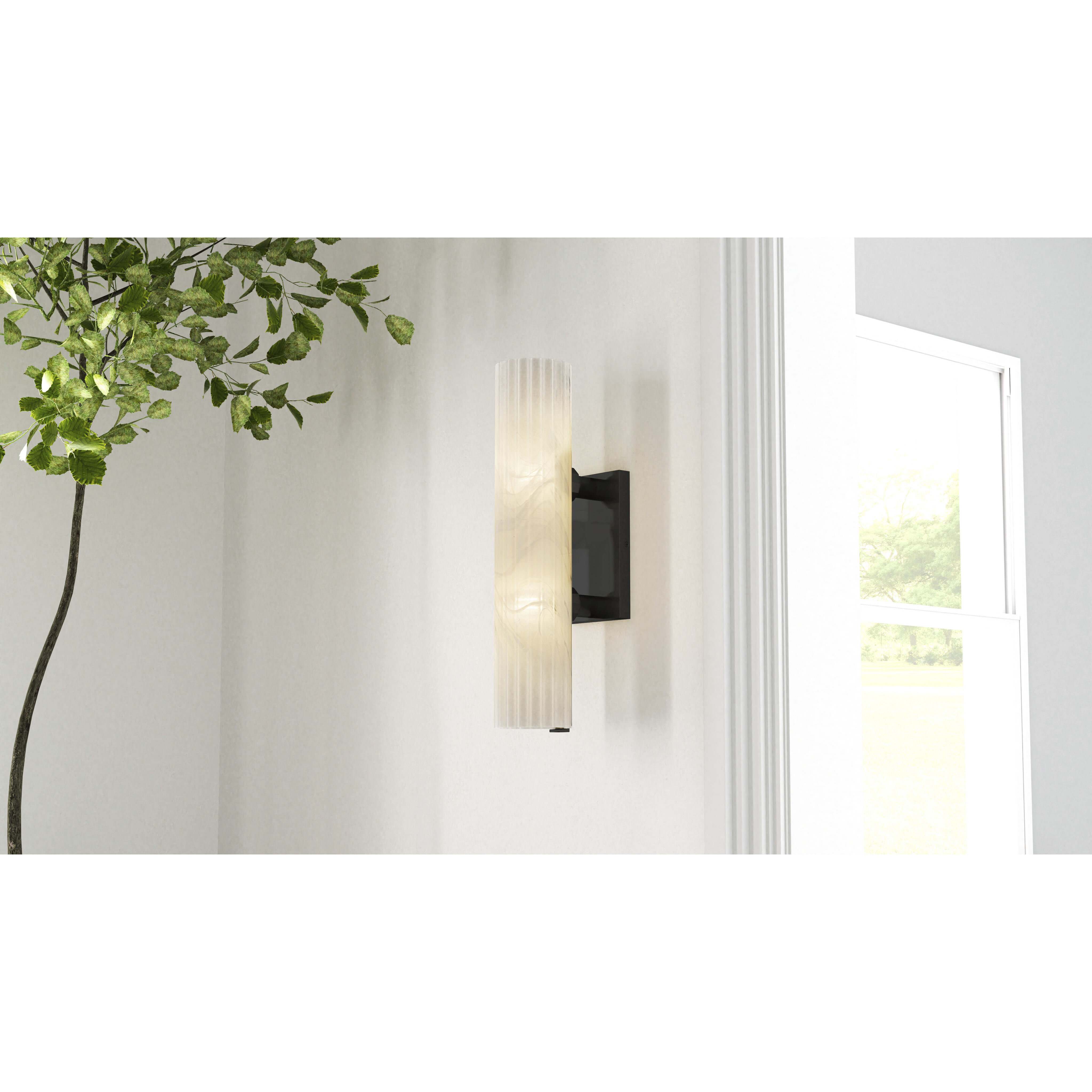 Curran Wall Sconce Wall Light in Matte Black, Small