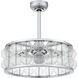 Terrarock 23 inch Polished Chrome with Clear Blades Fandelier