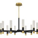 Davies 10 Light 40 inch Brushed Gold Chandelier Ceiling Light
