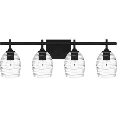 Lucy 4 Light 29 inch Matte Black Bath Light Wall Light