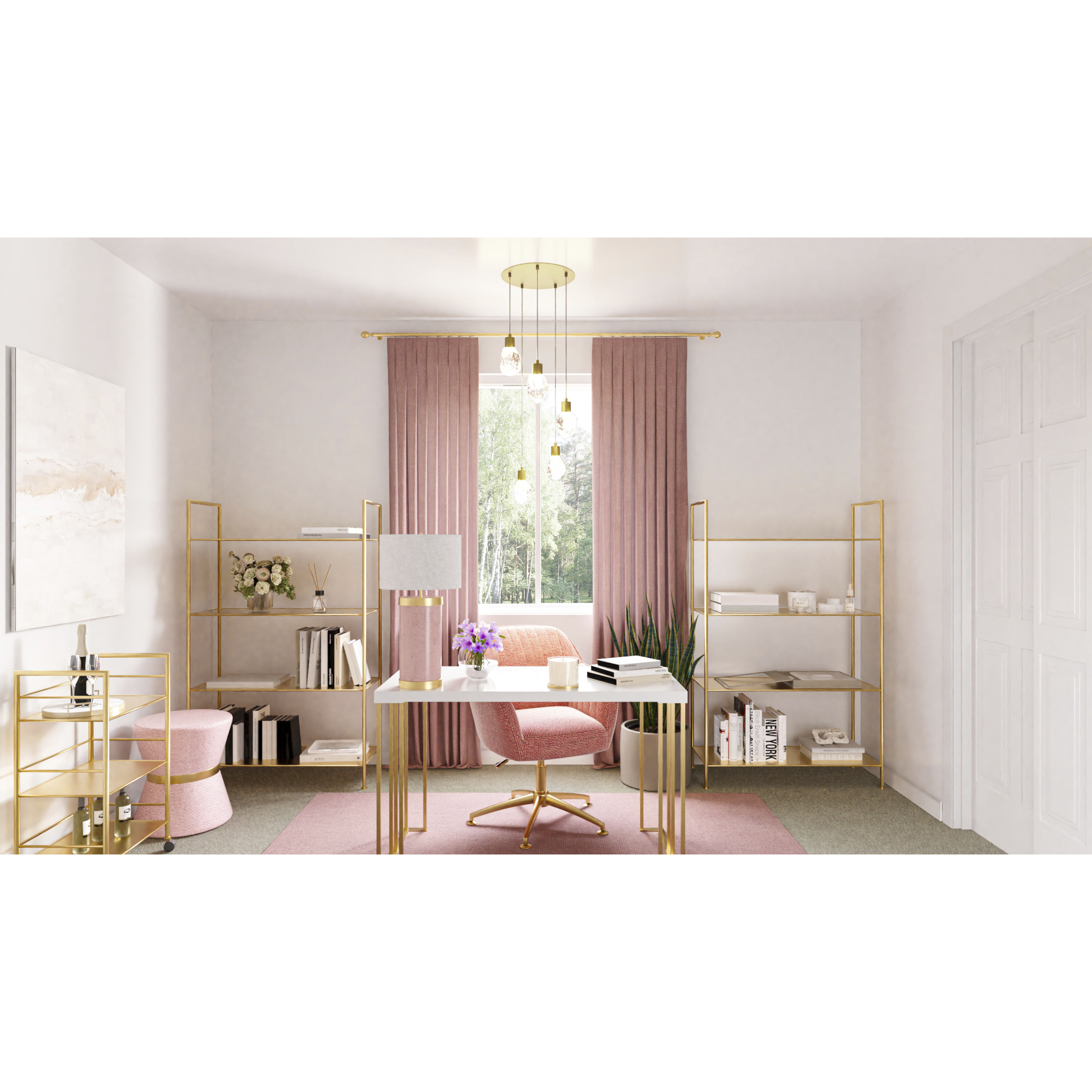 Skye LED 14.5 inch Brushed Gold Pendant Ceiling Light