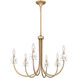 Remy 6 Light 30 inch Bronze Gold Chandelier Ceiling Light
