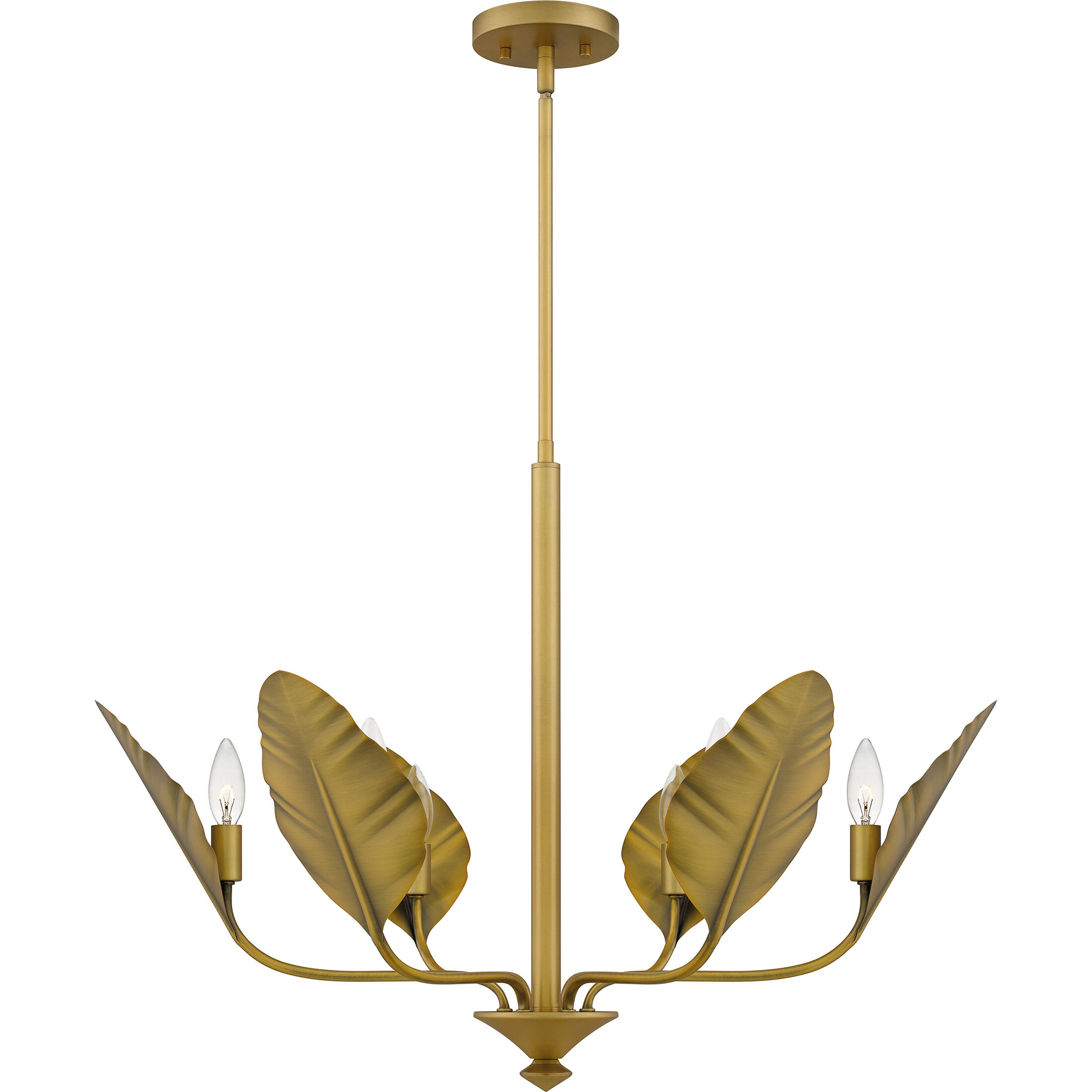 Bayley 6 Light 28 inch Aged Brass Chandelier Ceiling Light