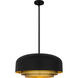 Frankie 4 Light 22 inch Matte Black Pendant Ceiling Light, Large