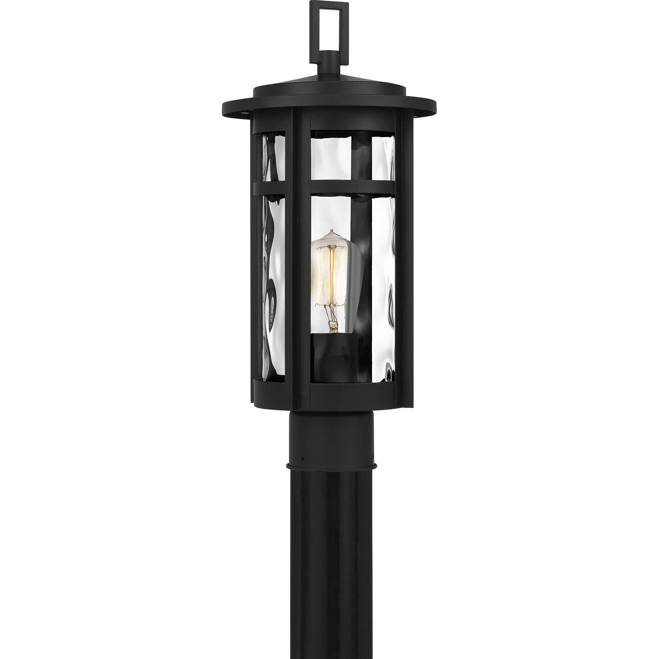 Uma 1 Light 17.25 inch Matte Black Outdoor Post Lantern, Large