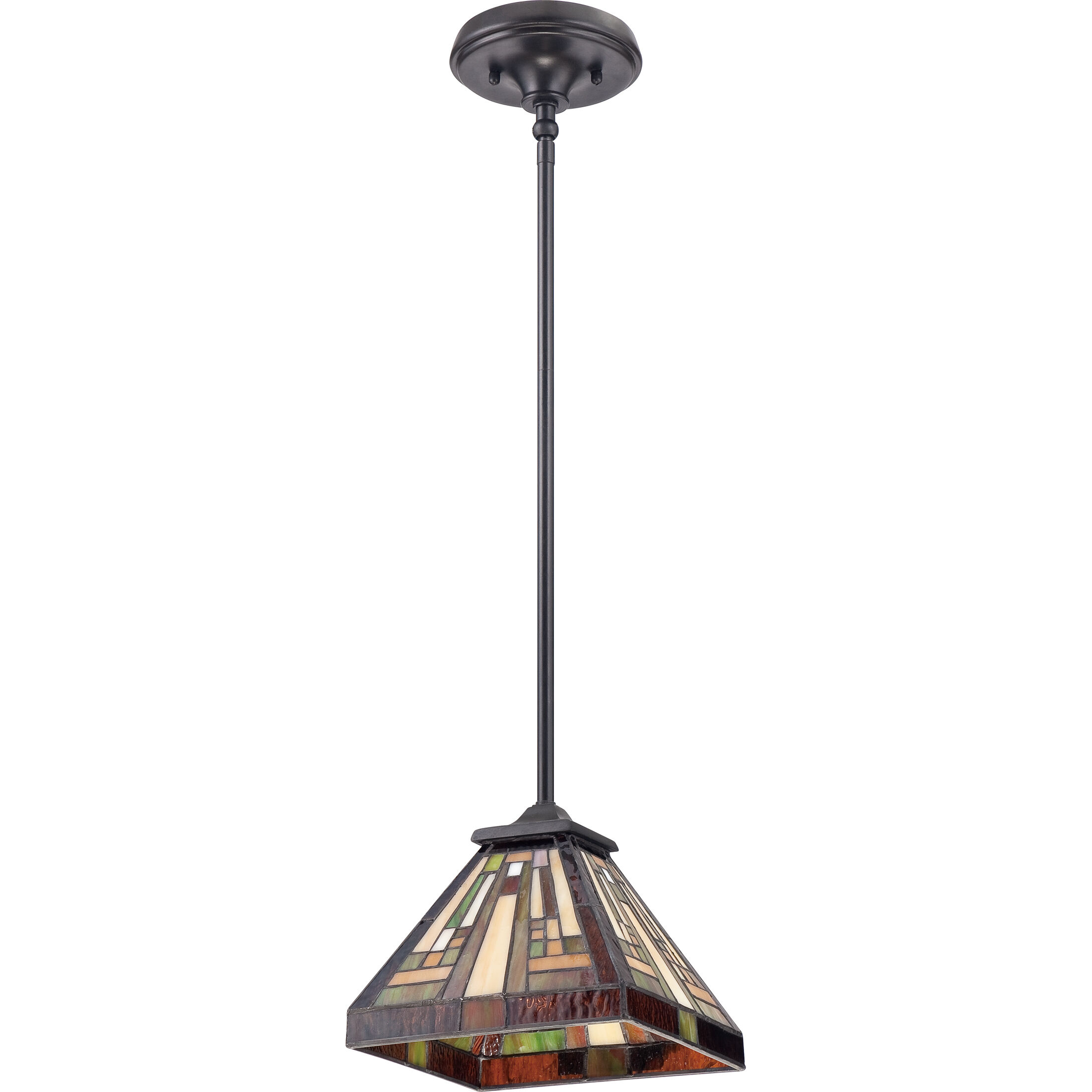 Stephen 1 Light 8 inch Vintage Bronze Mini Pendant Ceiling Light, Naturals