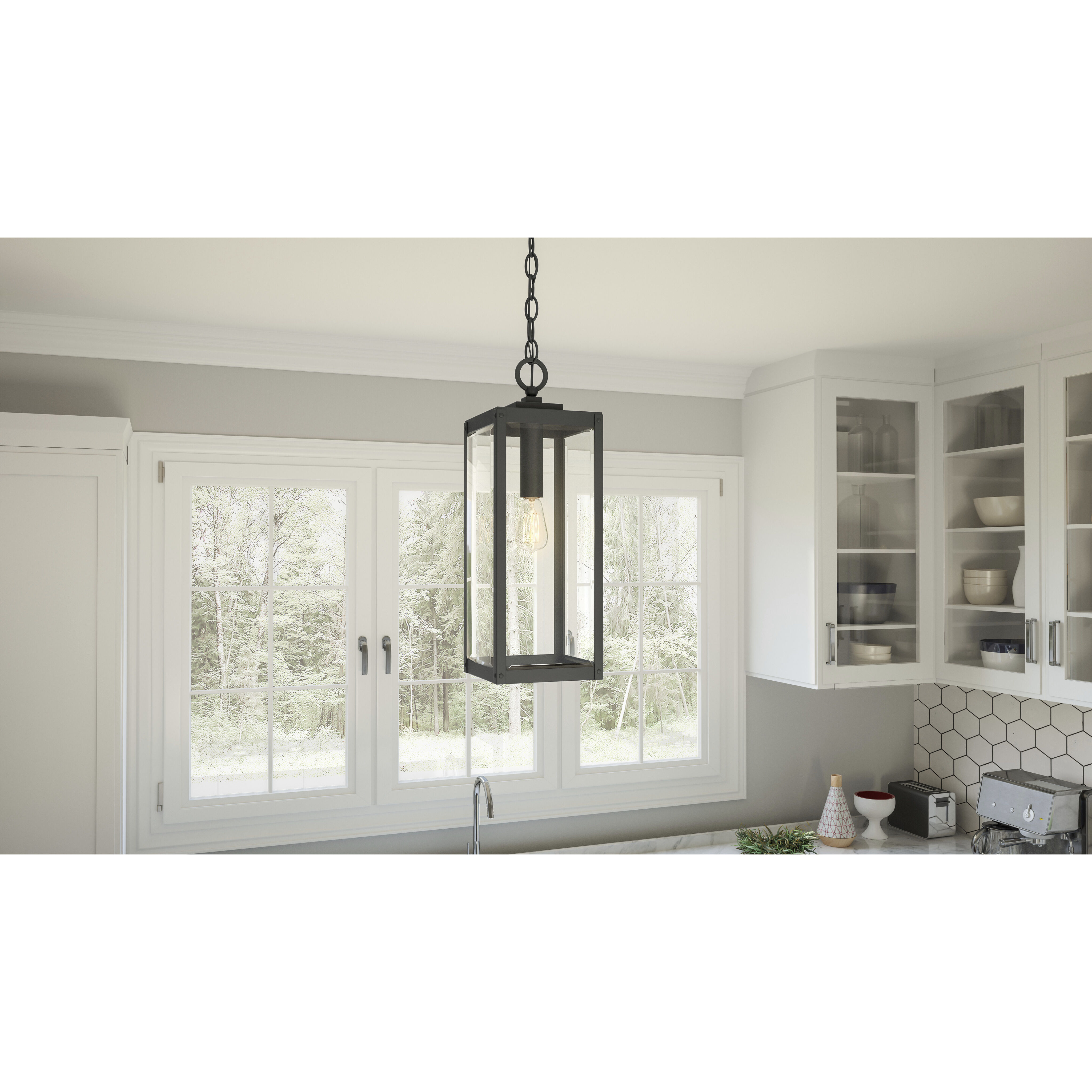 Westover 1 Light 7 inch Earth Black Mini Pendant Ceiling Light, Small