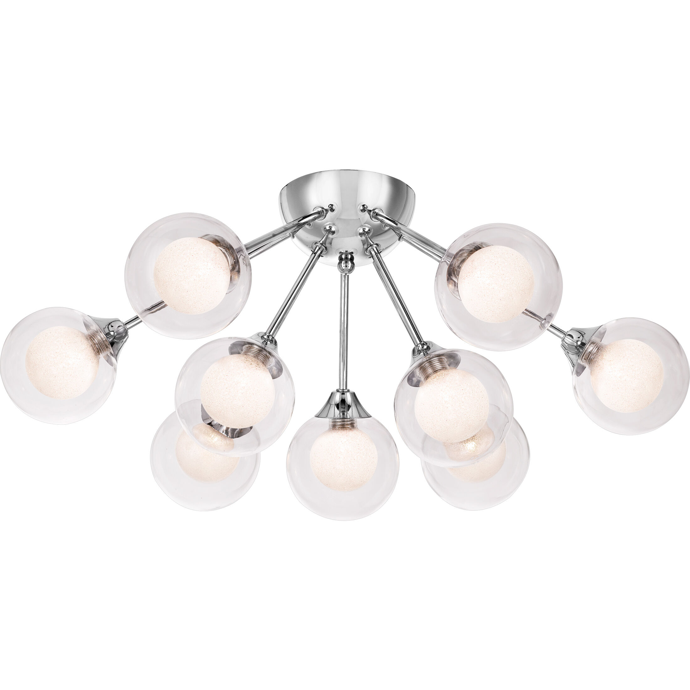 Spellbound 9 Light 22 inch Polished Chrome Semi-Flush Mount Ceiling Light