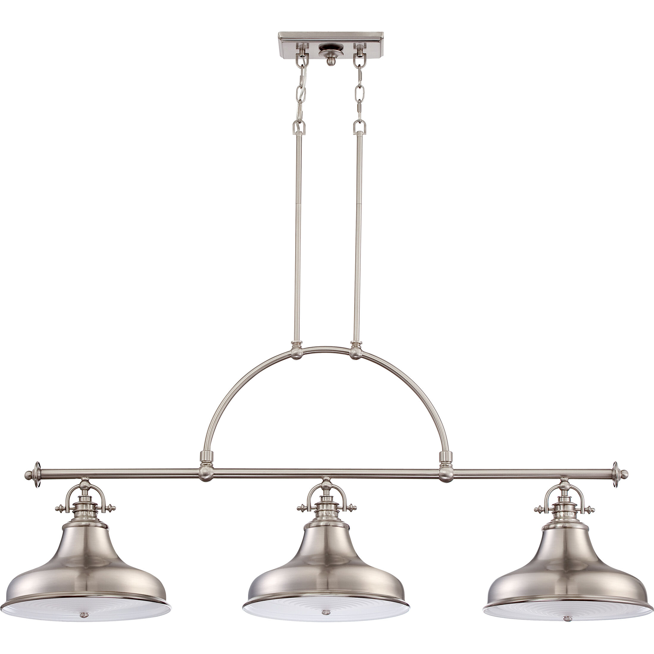 Emery 3 Light 53 inch Brushed Nickel Island Light Ceiling Light