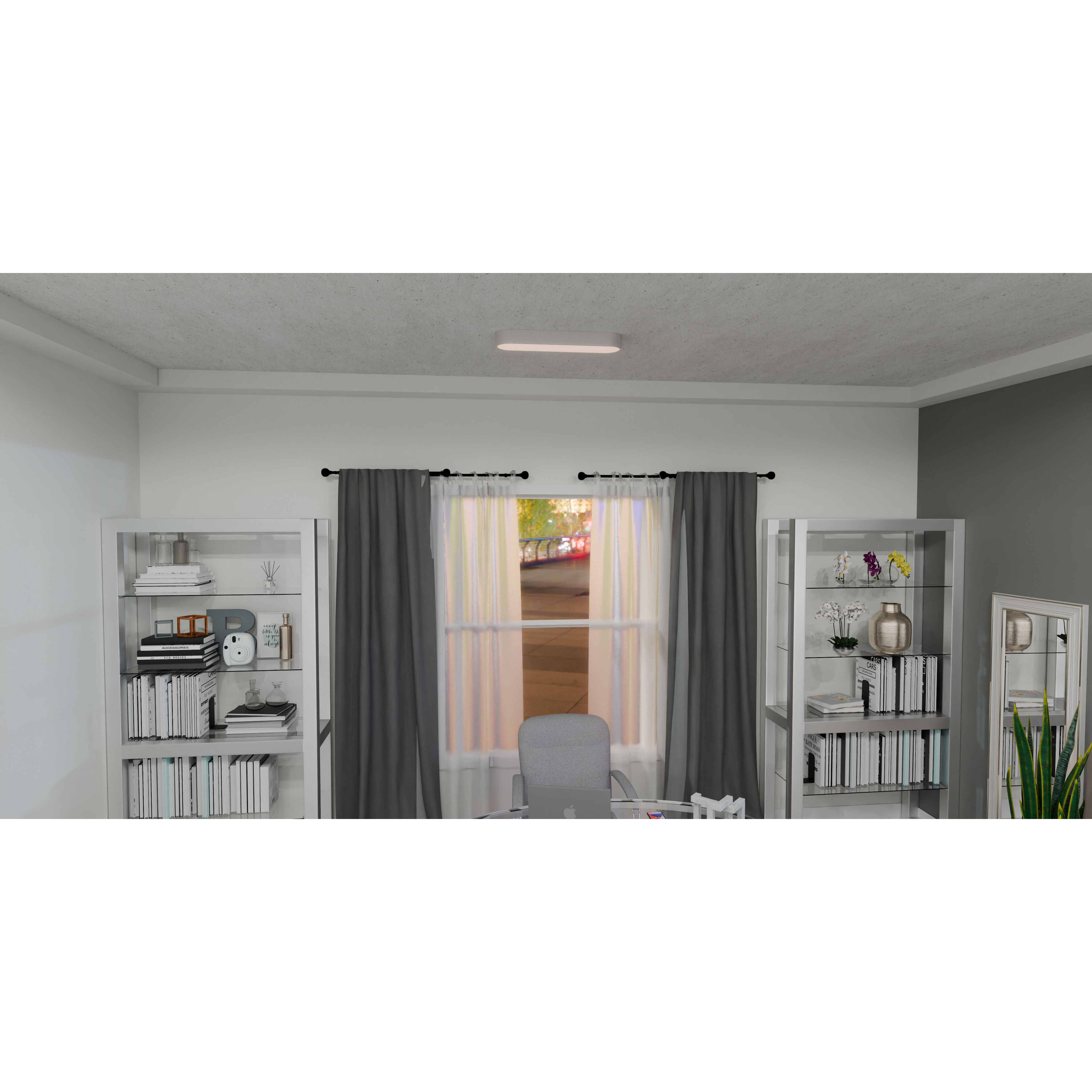 Wesley 23.75 inch Brushed Nickel Flush Mount Ceiling Light