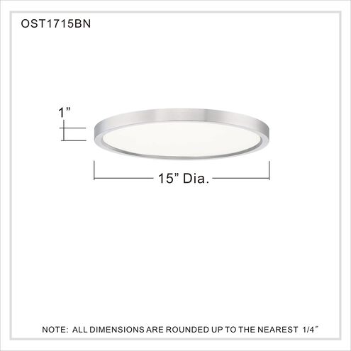 Outskirt LED 15 inch Brushed Nickel Flush Mount Ceiling Light