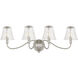 McKinney 4 Light 31 inch Brushed Nickel Bath Light Wall Light