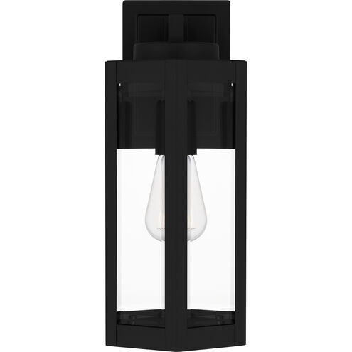 Mesnick 1 Light 15 inch Matte Black Outdoor Wall Lantern