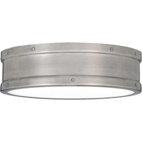 Ahoy LED 13 inch Antique Polished Nickel Flush Mount Ceiling Light