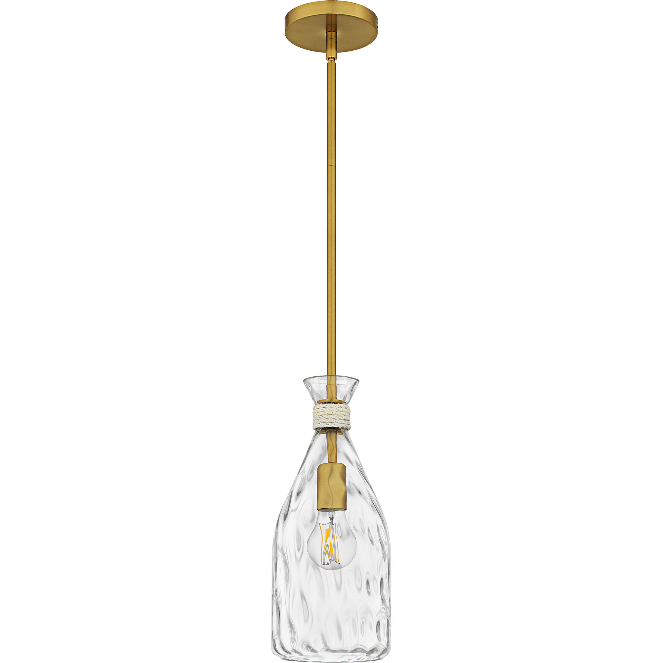 Govada 1 Light 6 inch Brushed Gold Mini Pendant Ceiling Light, Small