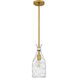 Govada 1 Light 6 inch Brushed Gold Mini Pendant Ceiling Light, Small