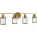 Isla 4 Light 29 inch Weathered Brass Bath Light Wall Light