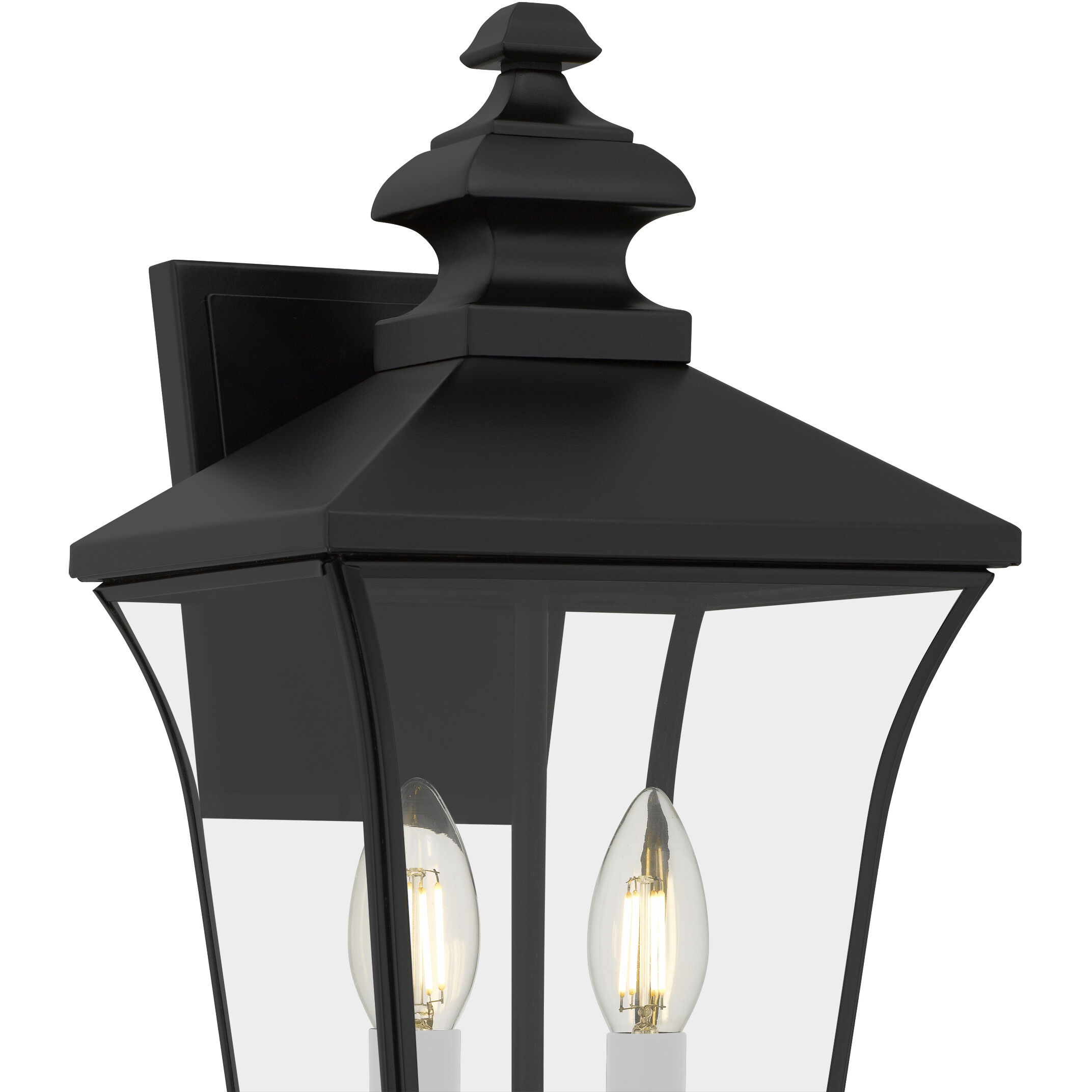 Farley 2 Light 20 inch Matte Black Outdoor Wall Lantern