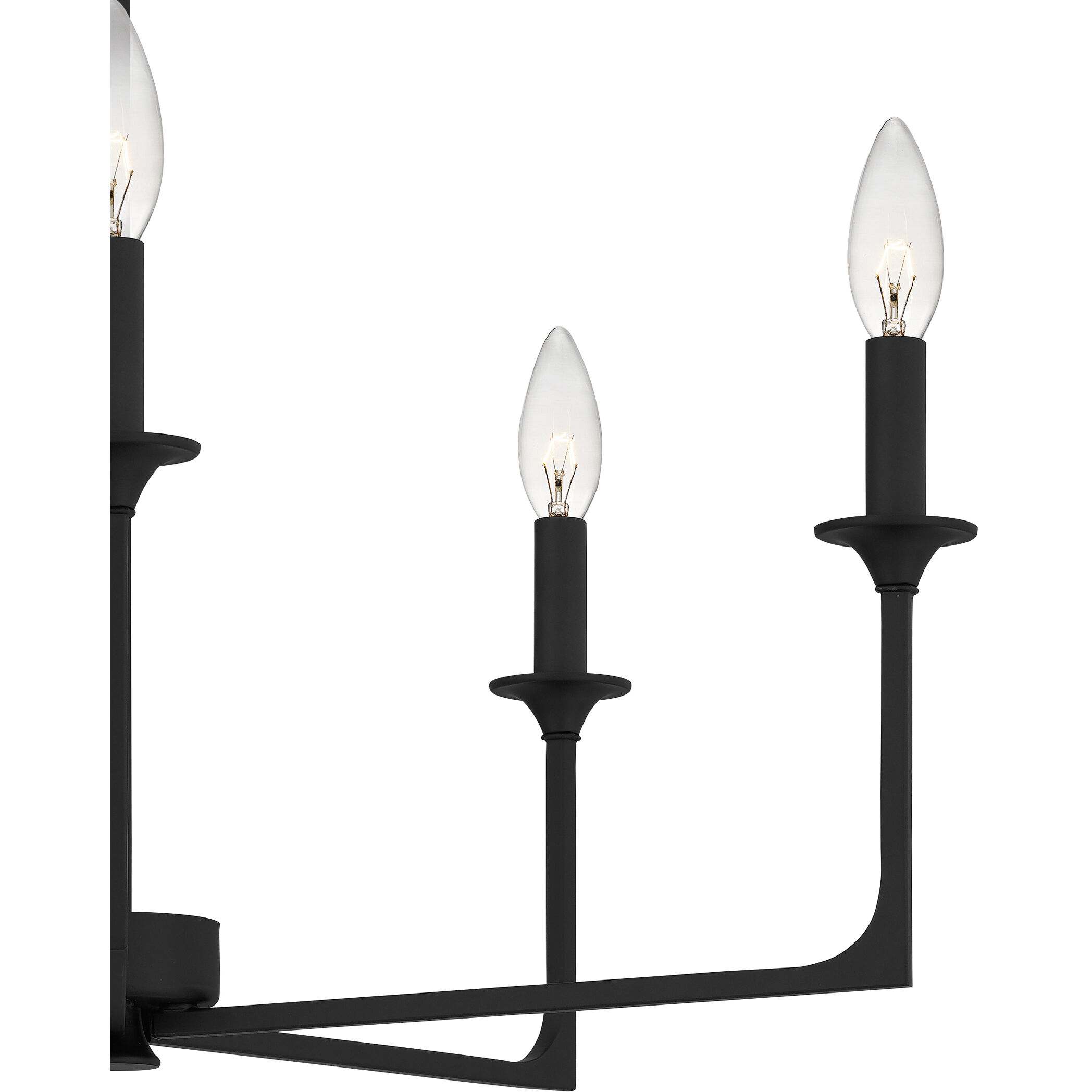 Prescott 5 Light 26 inch Matte Black Chandelier Ceiling Light