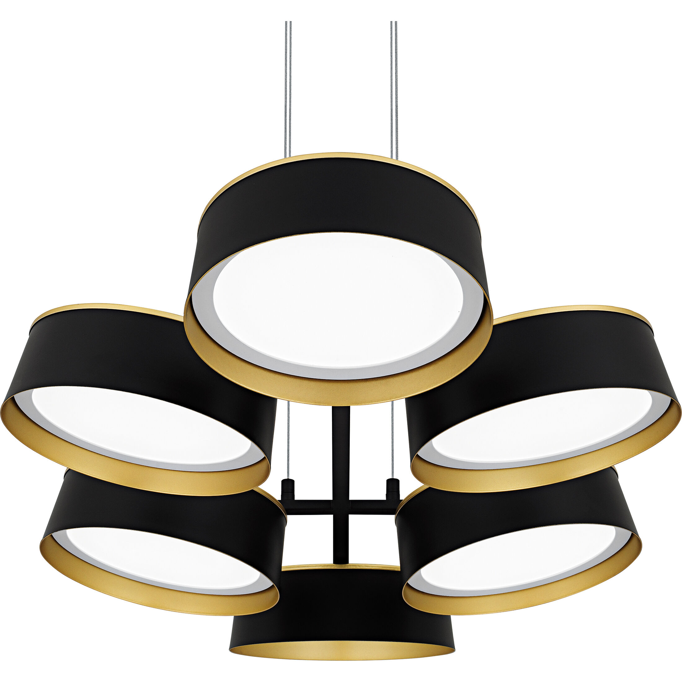 Byrnes LED 40 inch Matte Black Linear Chandelier Ceiling Light, Medium