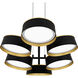 Byrnes LED 40 inch Matte Black Linear Chandelier Ceiling Light, Medium